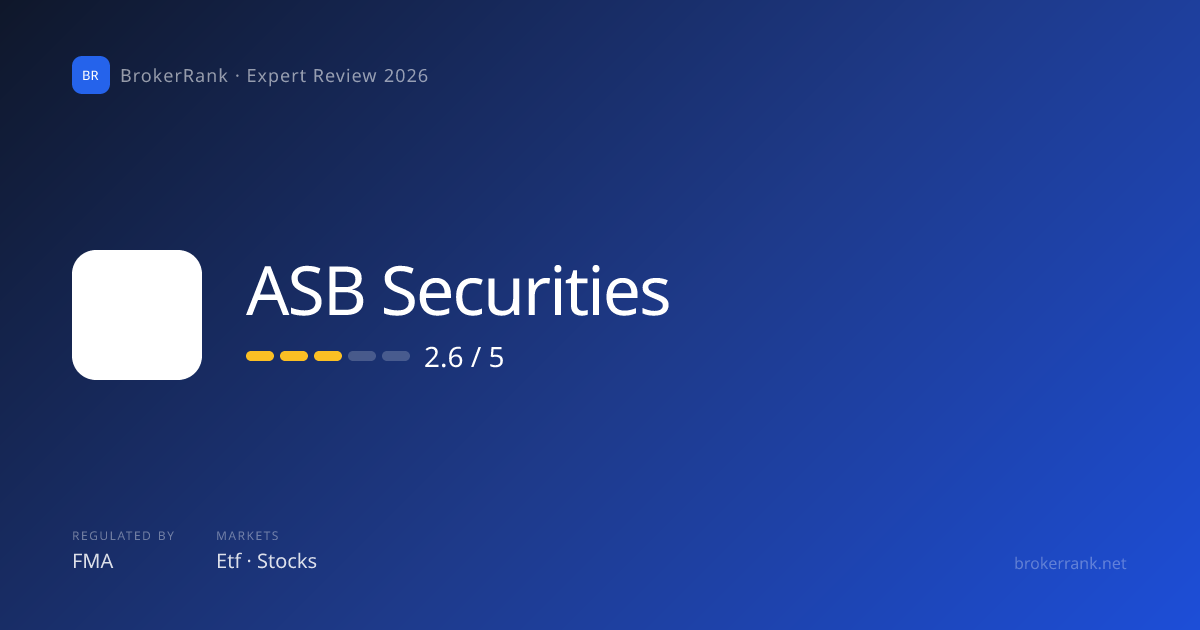 ASB Securities Review 2026 — Fees, Safety & Rating | BrokerRank