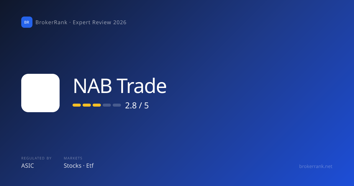 NAB Trade Review 2026 — Fees, Safety & Rating | BrokerRank