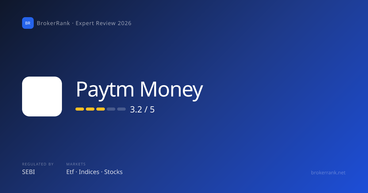 Paytm Money Review 2026 — Fees, Safety & Rating | BrokerRank