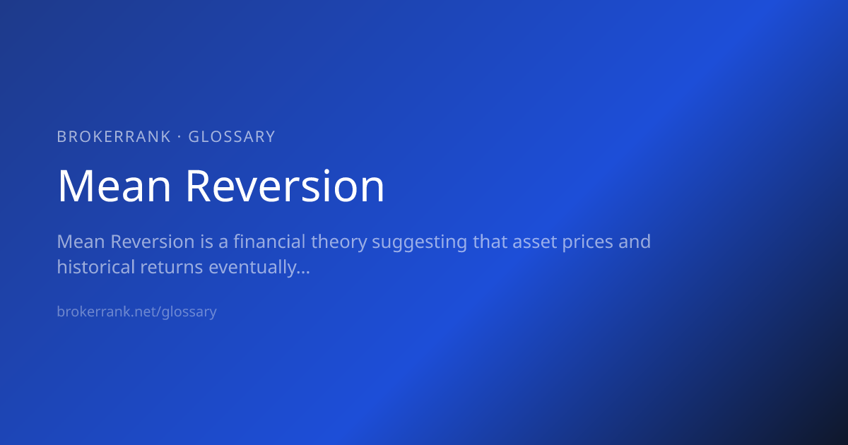 Mean Reversion — Definition & Meaning | BrokerRank Glossary | BrokerRank
